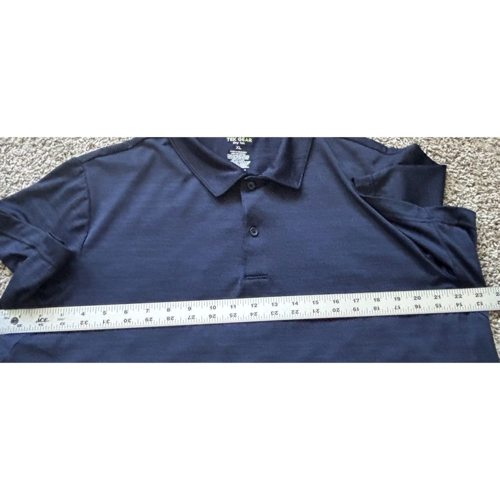 Tek Gear Dry Tek Men XL Short Sleeve Polo Shirt Collar 3 Button Polyester - Picture 7 of 11